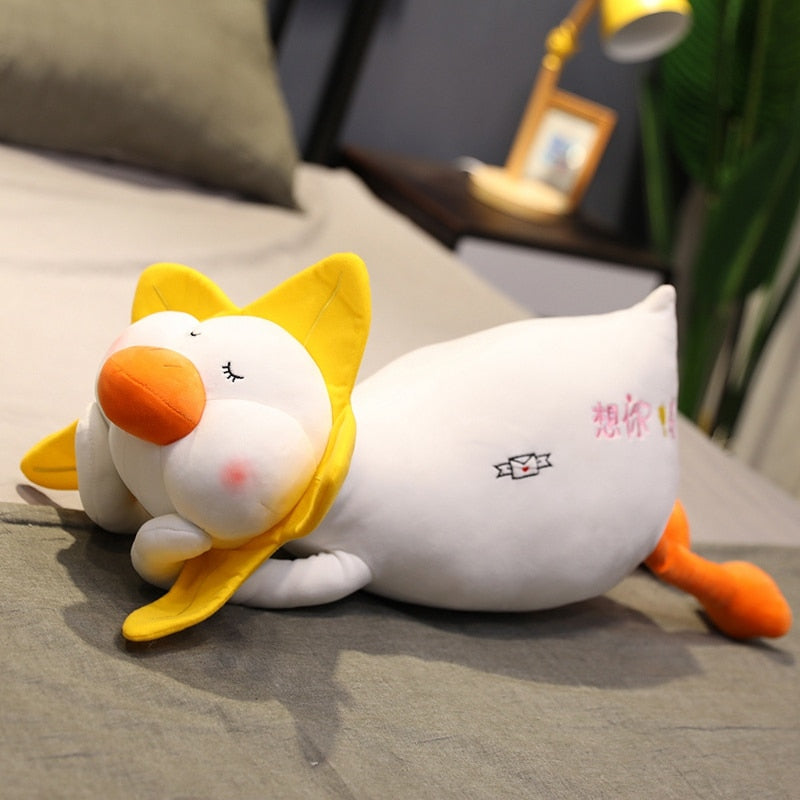 Super Cute Baby Duck Lying Plush Stuffed Doll Pillow Cushion Gifts