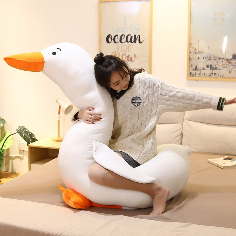 Cute Big Happy Goose Soft Plush Stuffed Pillow Doll Gifts