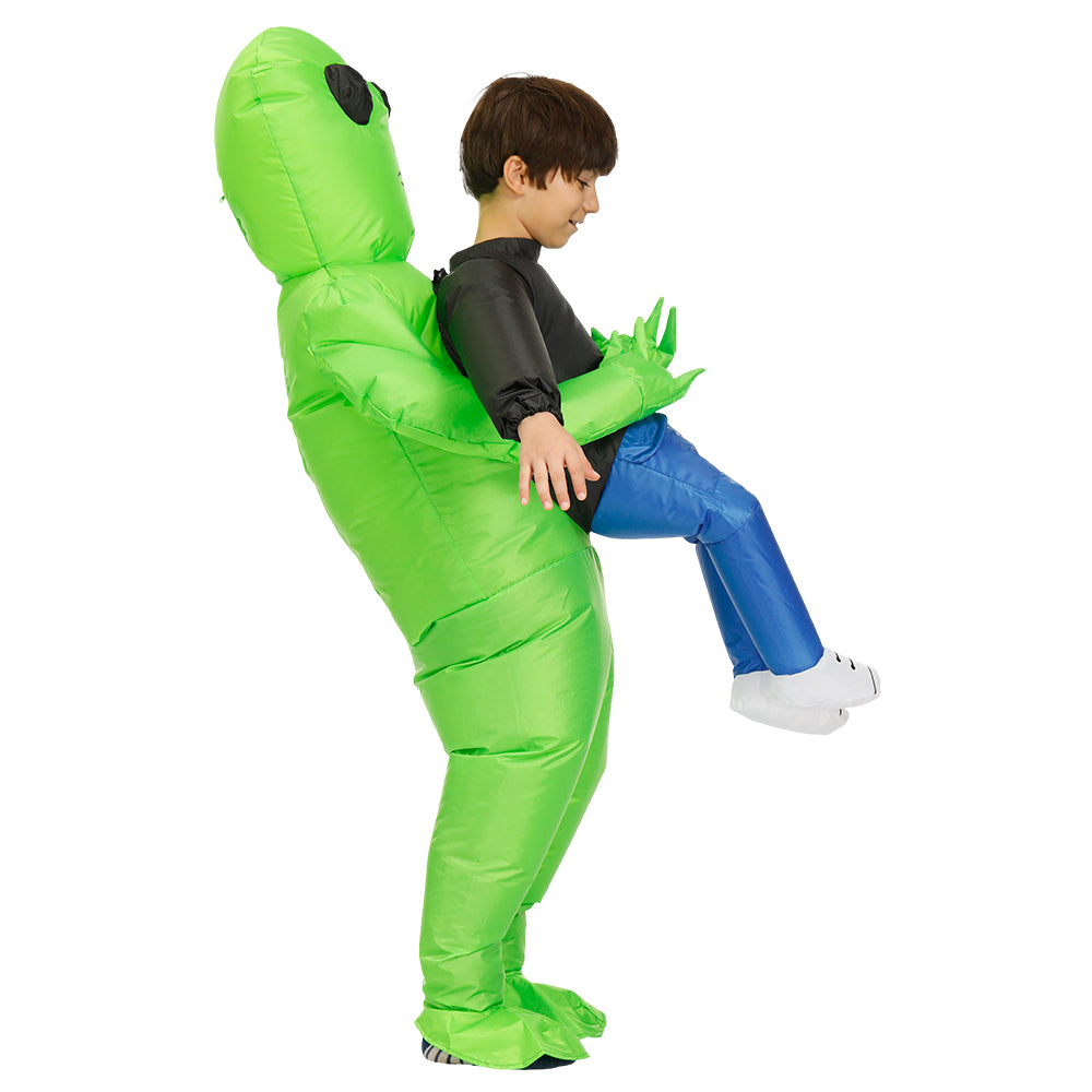 Inflatable Carry Green Alien Funny Blow Up Suit Party Fancy Dress