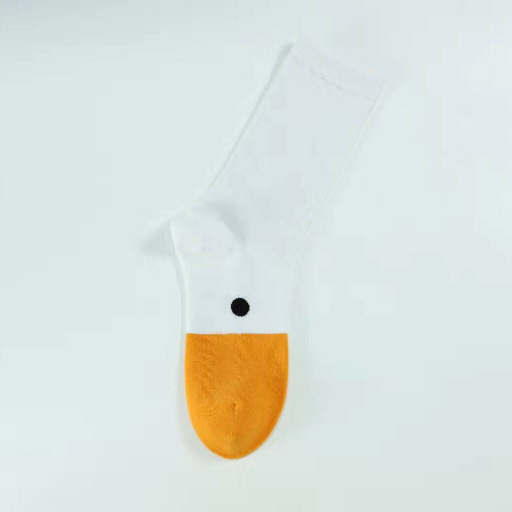 Funny Crazy Goose Head Universal Women Men Cotton Sock