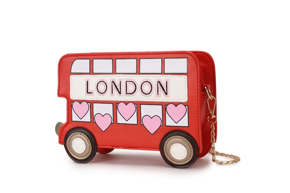 Cute Sightseeing London Bus Mini Purse Shoulder Bag Handbag