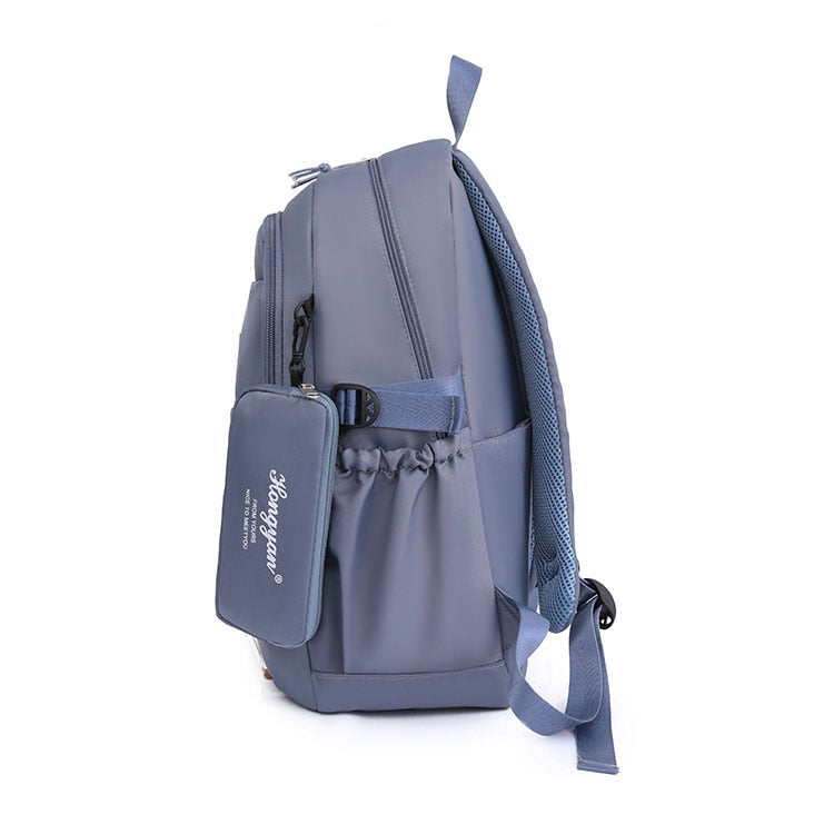 Multilayer Minimal Waterproof Nylon Students School Bag Backpacks