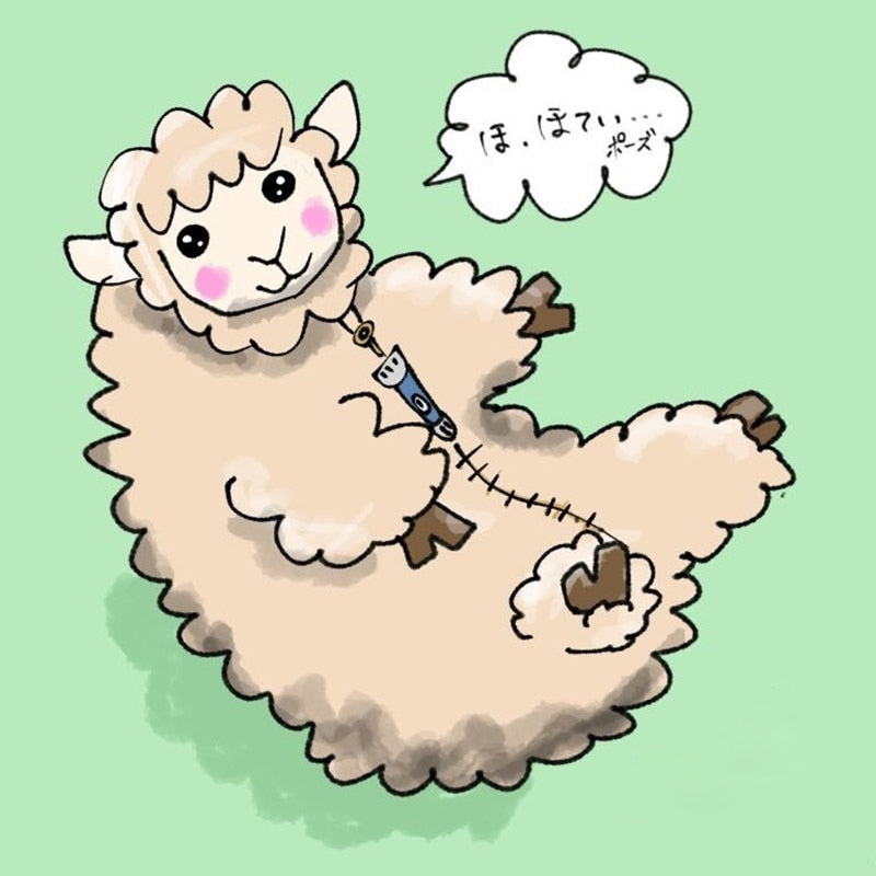 Removable Wool Sheep with Clothes Plush Stuffed Doll Toy