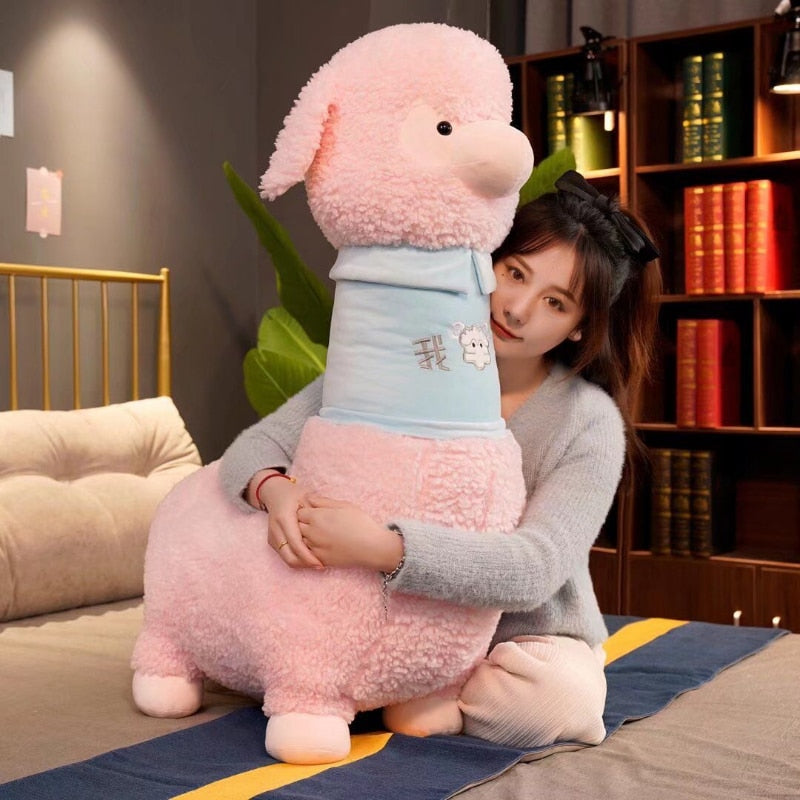 Lovely Alpaca Large Size Cotton Plush Stuffed Doll Pillow