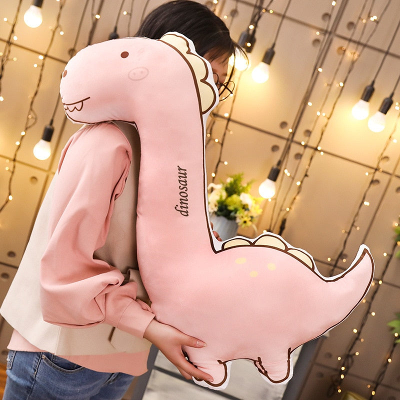 Cute Doodle Dinosaur Dragon Rex Soft Plush Stuffed Doll Pillow