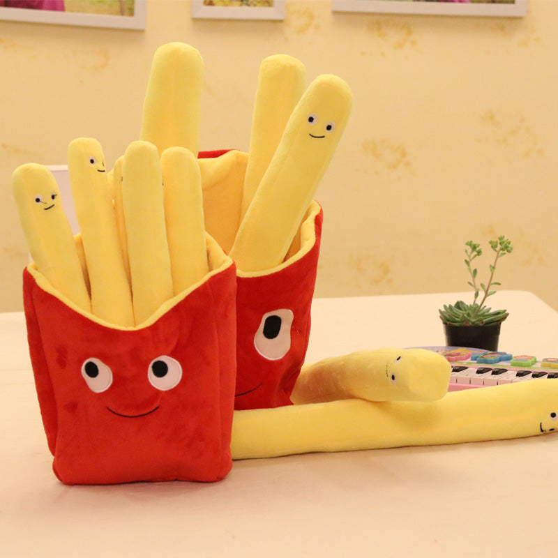 Cute Cartoon French Fries Soft Plush Stuffed Pillow Cushion Doll