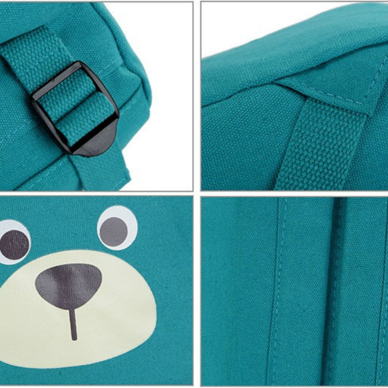Cute Bear Face with Ears Children School Book Bag School Bag