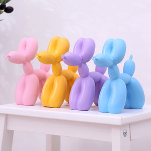 Pastel Color Large Balloon Dog Resin Sculpture Home Decoration