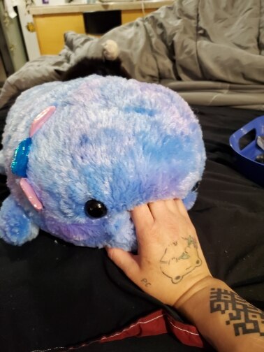 Rainbow Colour Axolotl Fish Cynops Dinosaur Stuffed Plushie Doll