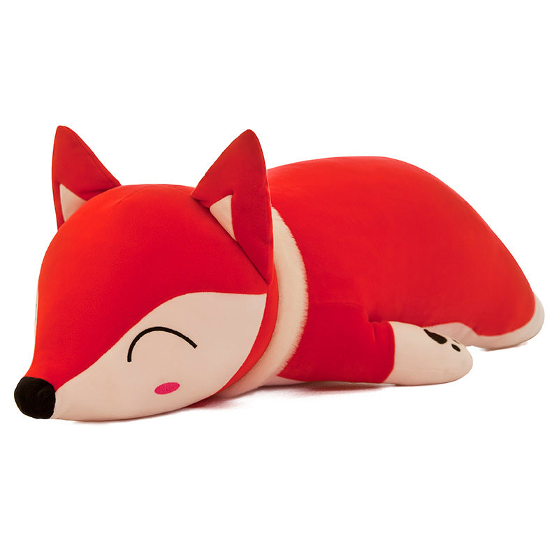 Cute Sleeping Fox Lying Plush Stuffed Pillow Doll