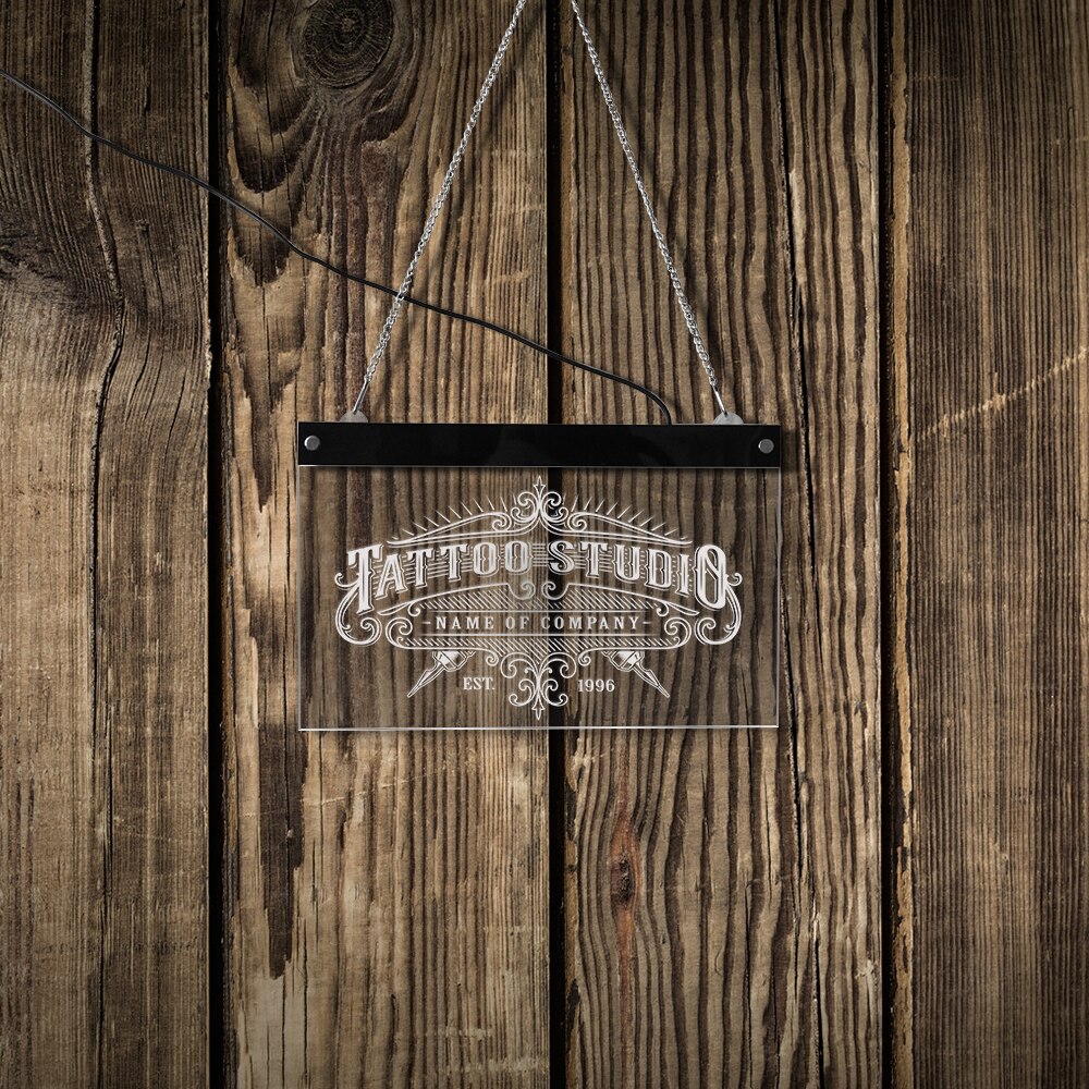 Tattoo Studio LED Neon Wall Sign With Lighting Changes