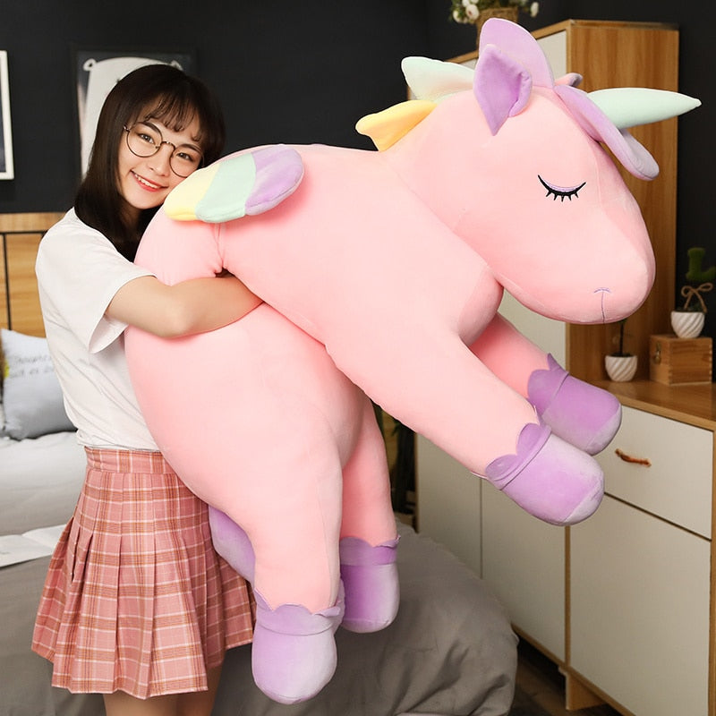 Extra Large Colorful Unicorn Super Soft Stuffed Plush Pillow Dolls