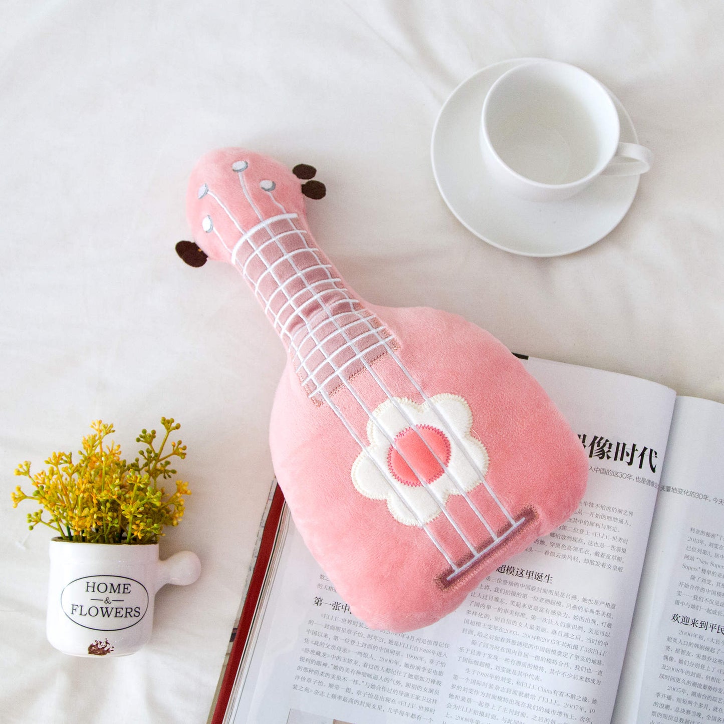 Cute 3D Guitar Plush Toy Soft Pillow Home Decor Pillows Gift