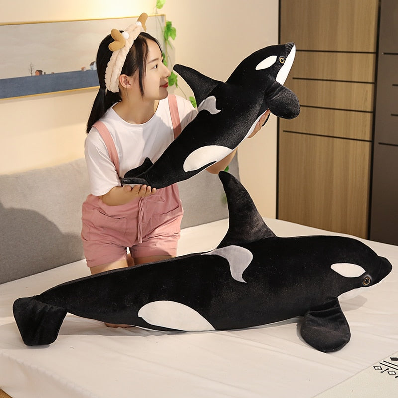 Cute Lifelike Orca Killer Whale Soft Plush Stuffed Pillow Doll Toy