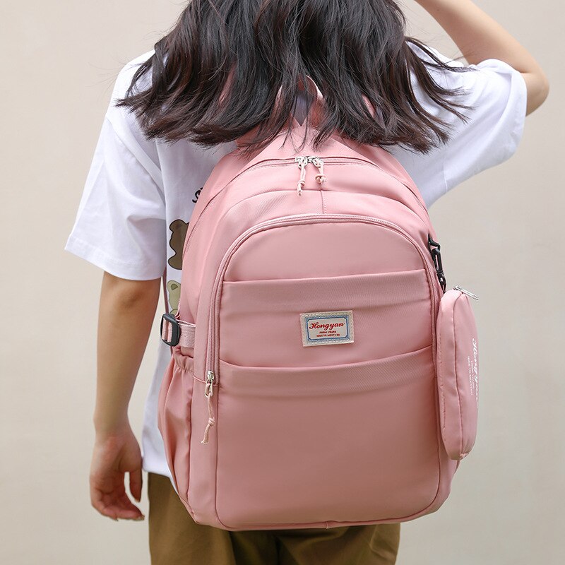 Multilayer Minimal Waterproof Nylon Students School Bag Backpacks
