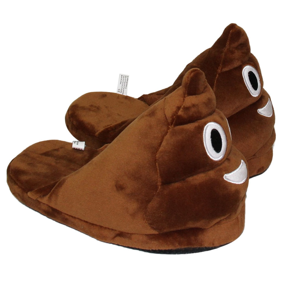 Funny Brown Poo Unisex Warm Indoor Slippers Shoes