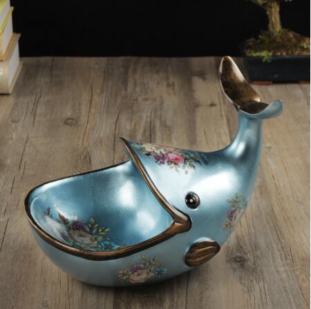 Whale Mouth Open Resin Sculpture statue Home Decoration