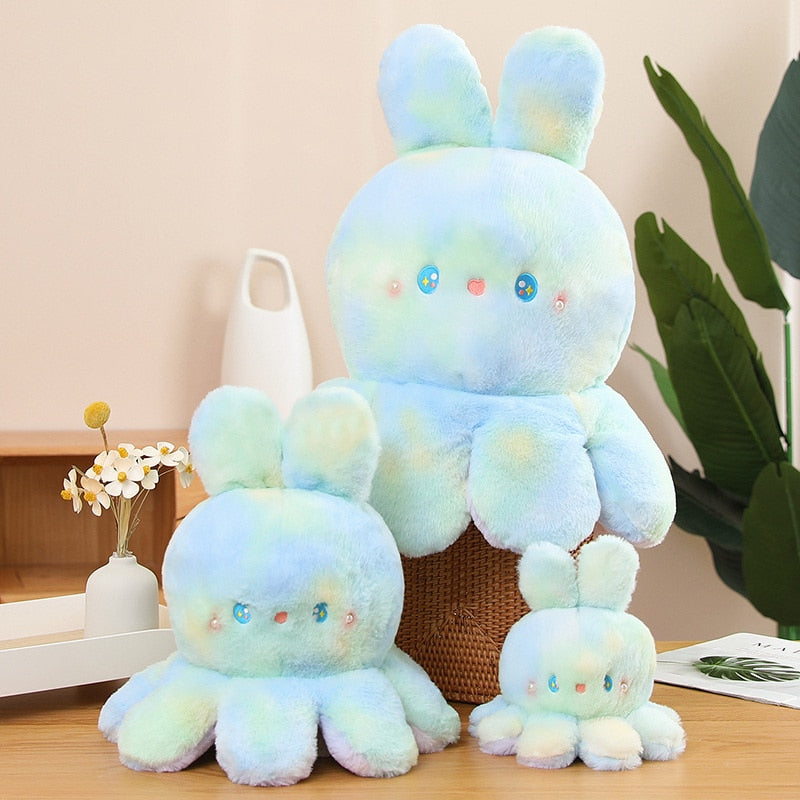 Cute Rabbit Cat Reversible Octopus 35cm Plush Stuffed Pillow Doll