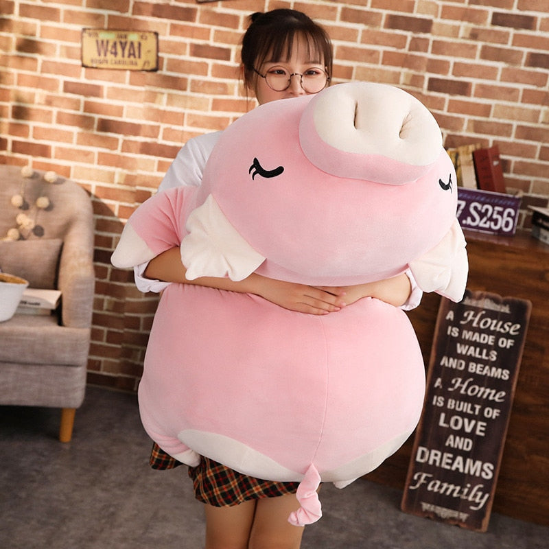 Lovely Pink Pig Down Soft Plush Cotton Stuffed Doll Pillow