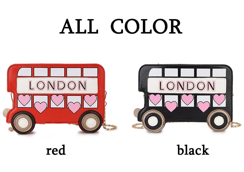 Cute Sightseeing London Bus Mini Purse Shoulder Bag Handbag