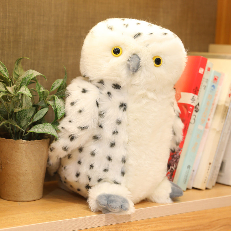 Cute White Snowy Owl Soft Plush Stuffed Pillow Doll Gift