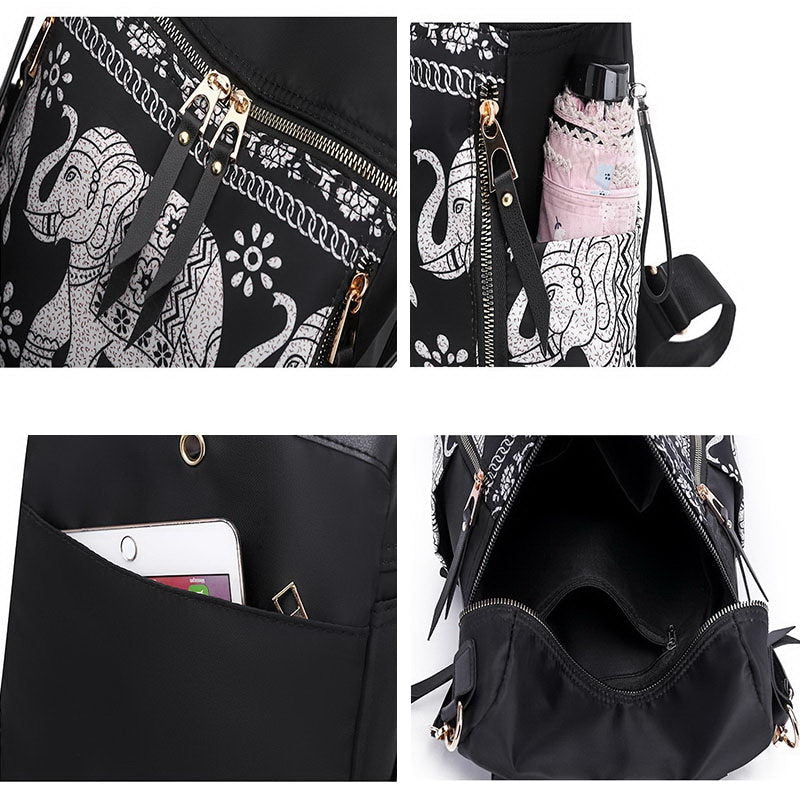 Beautiful Elephant Thai Style Backpack Shoulder Bag