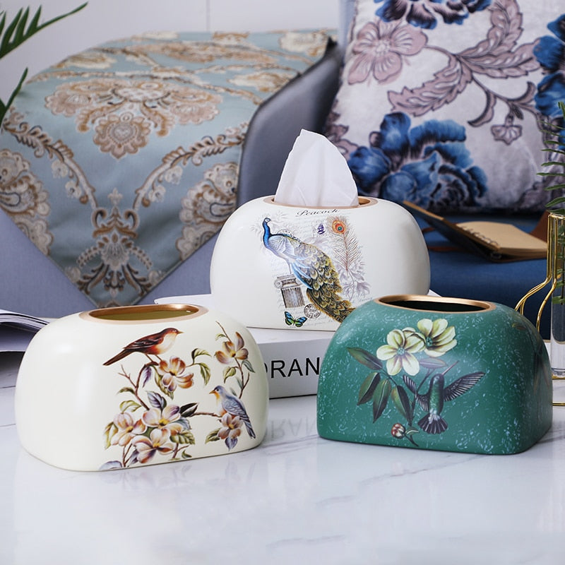 Beautiful Elegant Luxury Ceramics Tissue Box Holder