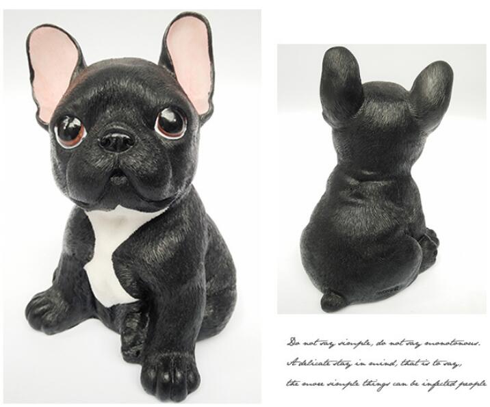 Cute French Bulldog Resin Sculpture Statue Home Decoration