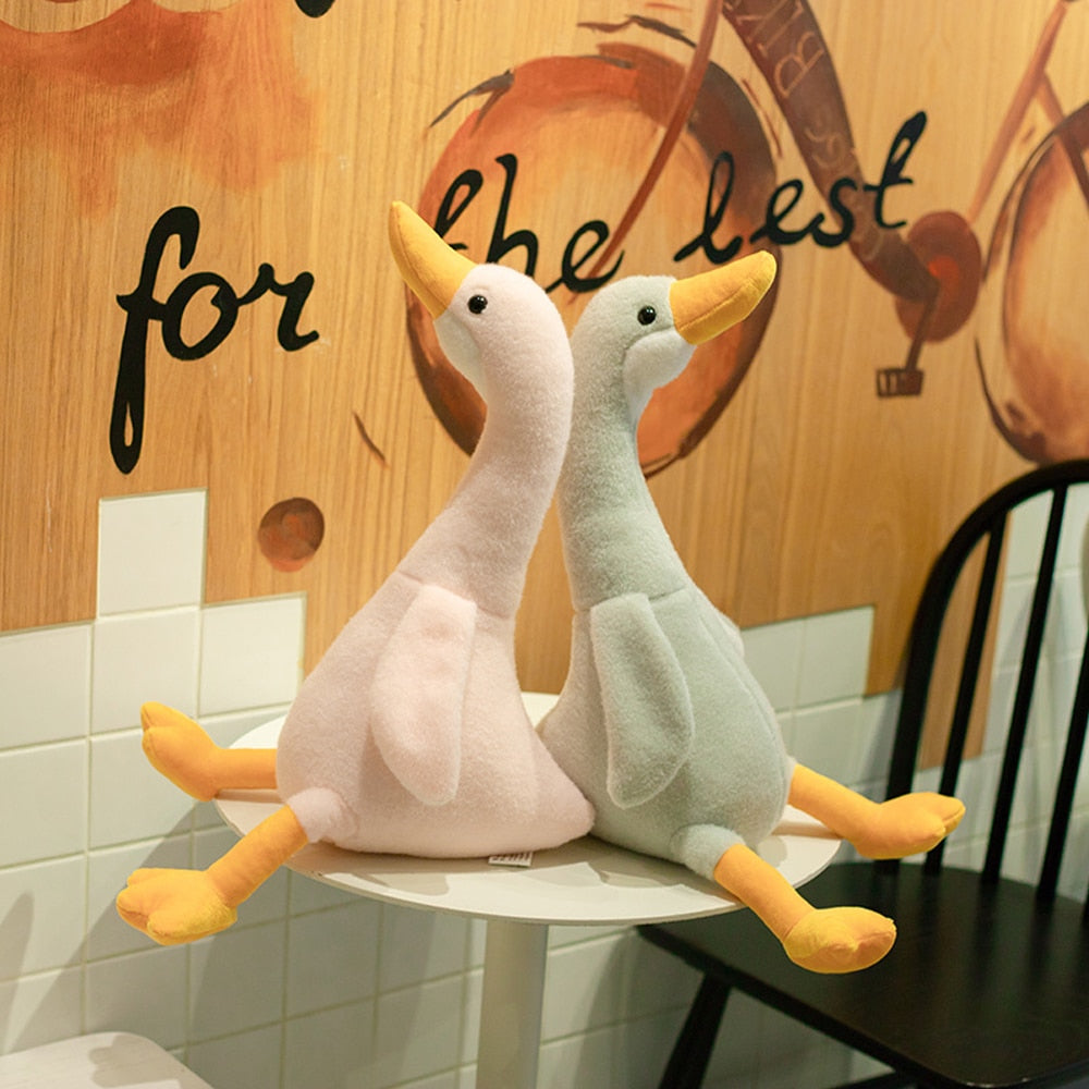 Lovely Duck Swan Fluffy Plush Stuffed Doll Huggable Pillow Gift