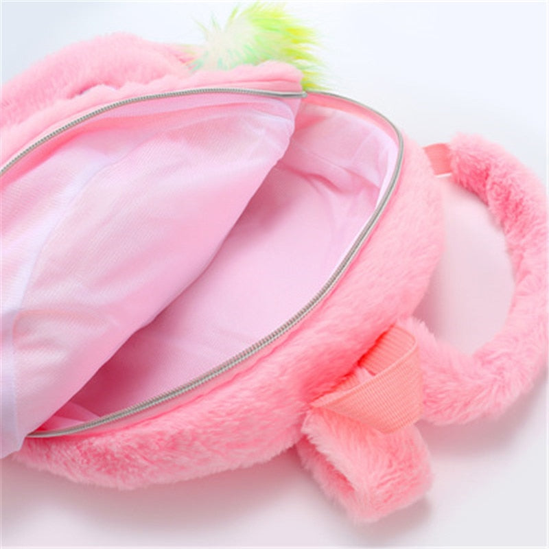 Cartoon baby Unicorn Mini Plush Backpack School Bag for Girls