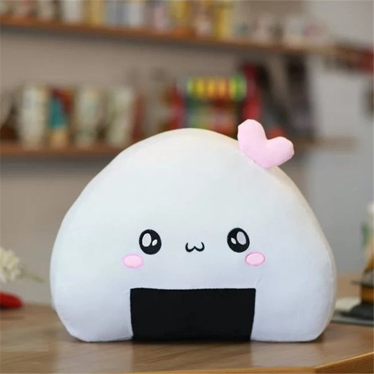 Cute Gnigiri Japanese Sushi Rice Ball Stuffed Plush Pillow Doll