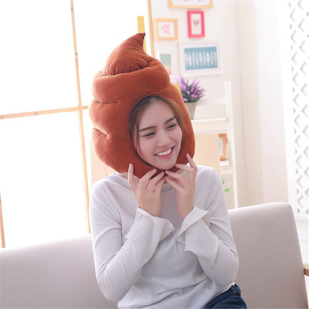 Funny Poo Shit Excrement Stuffed Plush Hat Gift