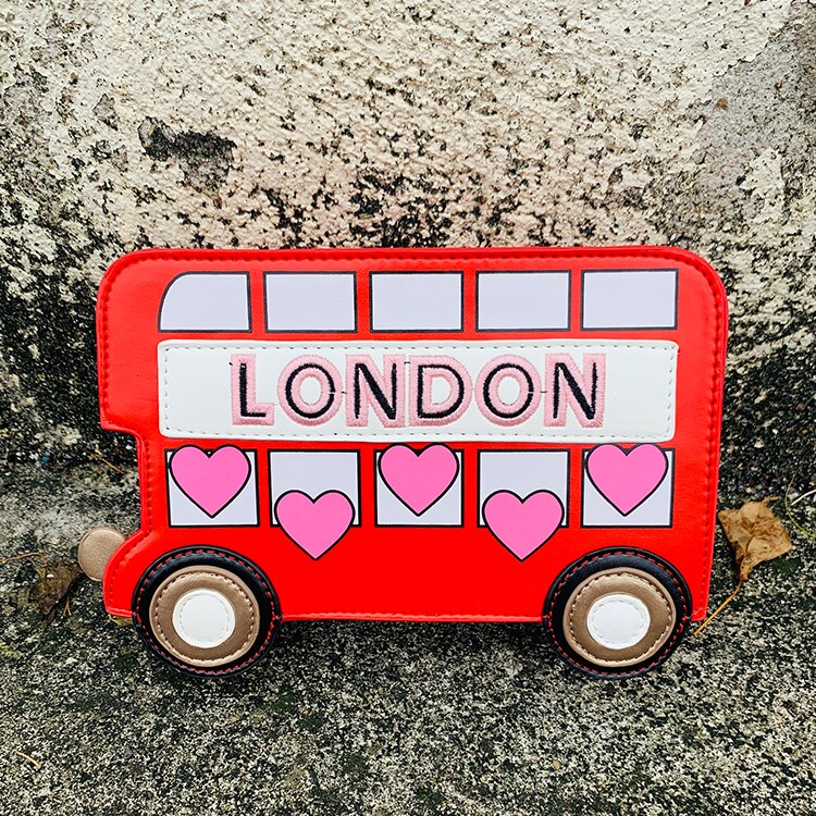 Cute Sightseeing London Bus Mini Purse Shoulder Bag Handbag