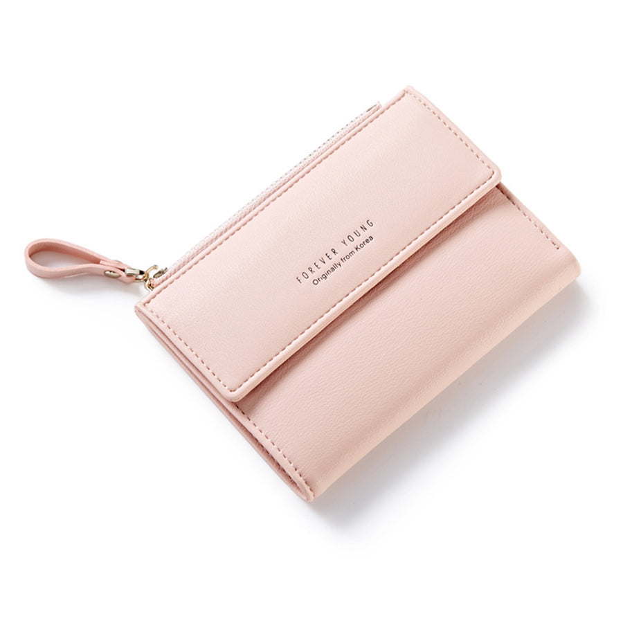 Mini Short Letter Print Wallet Fold Coin Purse Wallet
