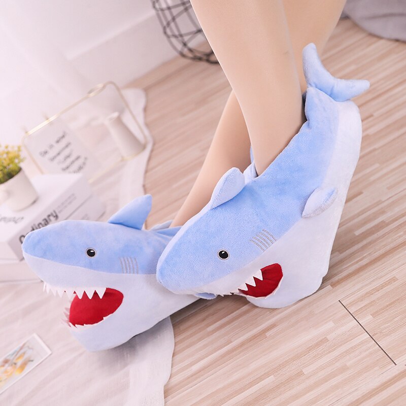 Lovely Shark Warm Plush Indoor Shoes Shark Lover Gift
