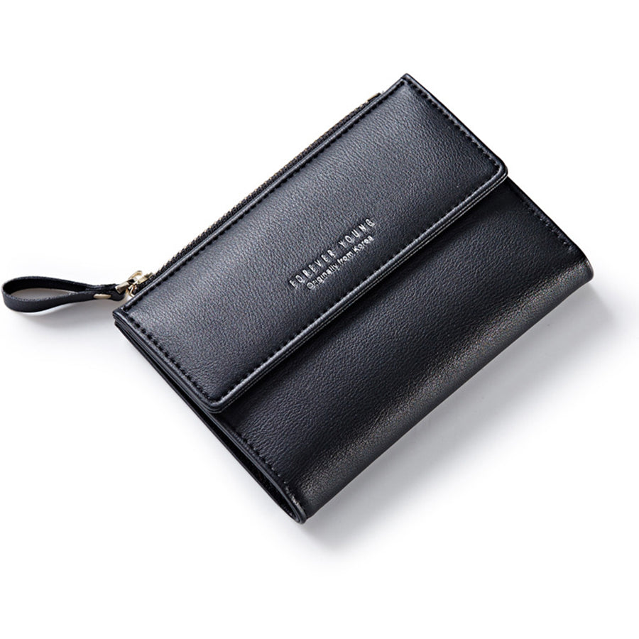 Mini Short Letter Print Wallet Fold Coin Purse Wallet