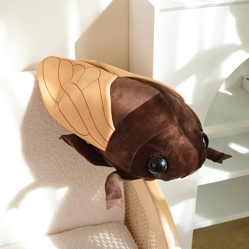 Cute Lifelike Simulation Trees Cicada Insect Plush Doll