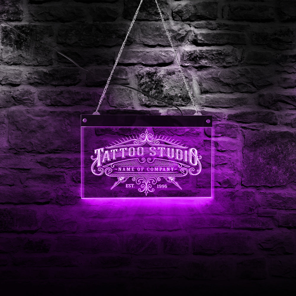 Tattoo Studio LED Neon Wall Sign With Lighting Changes
