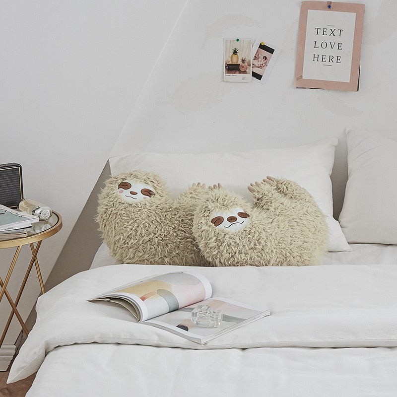 Cute Simulation Sloth Plush Soft Cushion Sofa Throw Pillow