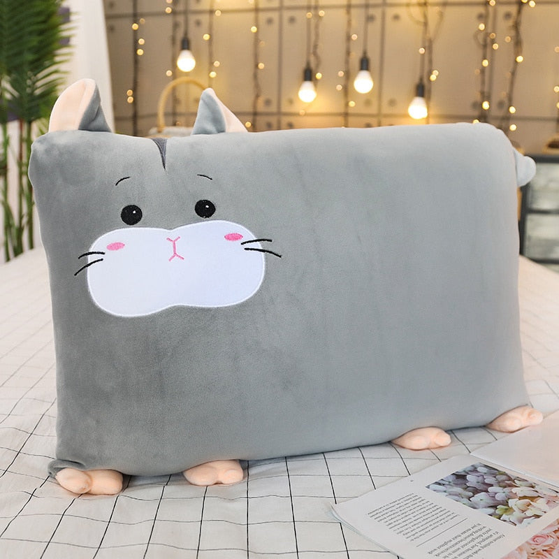 Cartoon Square Animals Soft Plush Throw Pillow Cushion