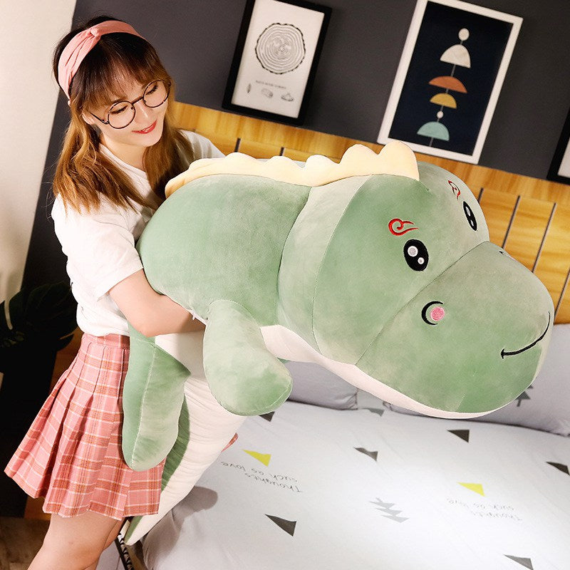 Lovely Long Dinosaur Large Size Plush Stuffed Doll Pillow