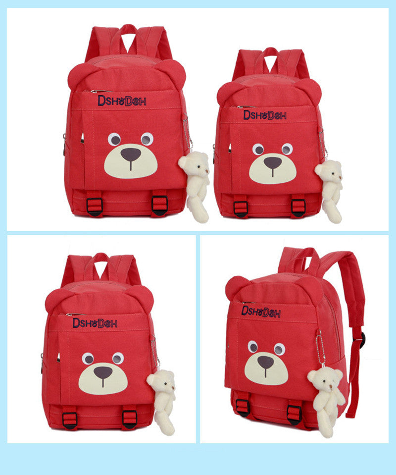 Cute Bear Face with Ears Children School Book Bag School Bag