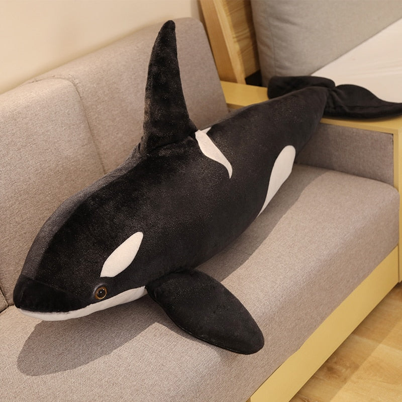 Cute Lifelike Orca Killer Whale Soft Plush Stuffed Pillow Doll Toy