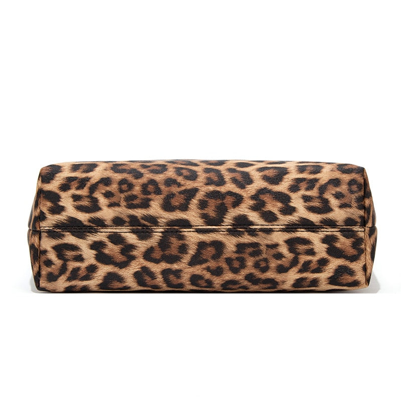 Casual Leopard/Snake Leather Large Capacity Tote Bags Shoulder Bags