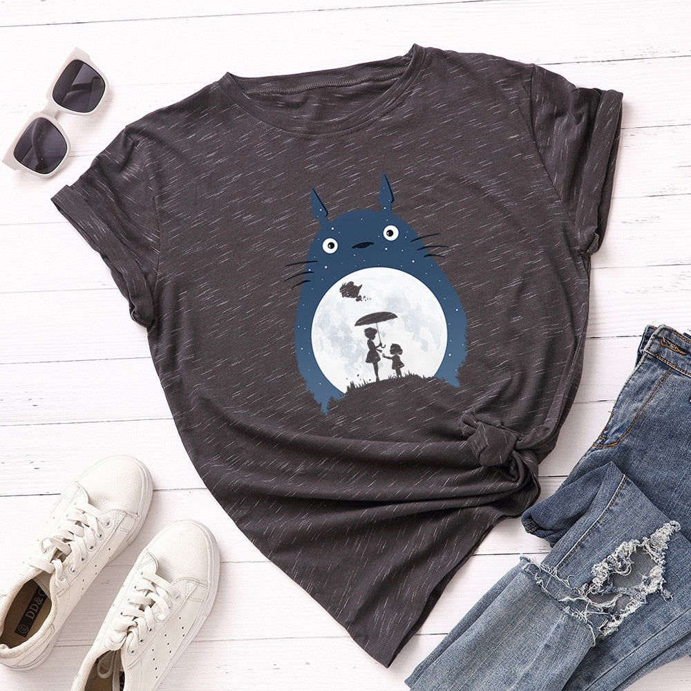 Anime My Neighbor Totoro Print Cotton T-Shirt