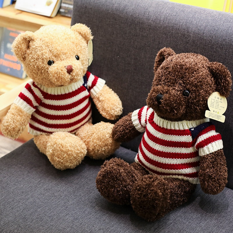 Cute Teddy Bears in Hoodie Jumpuit Stuffed Plush Doll Gift