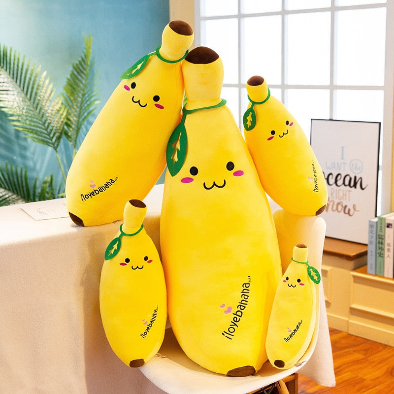 Funny Cute Banana Fruit Plush Soft Pillow Doll