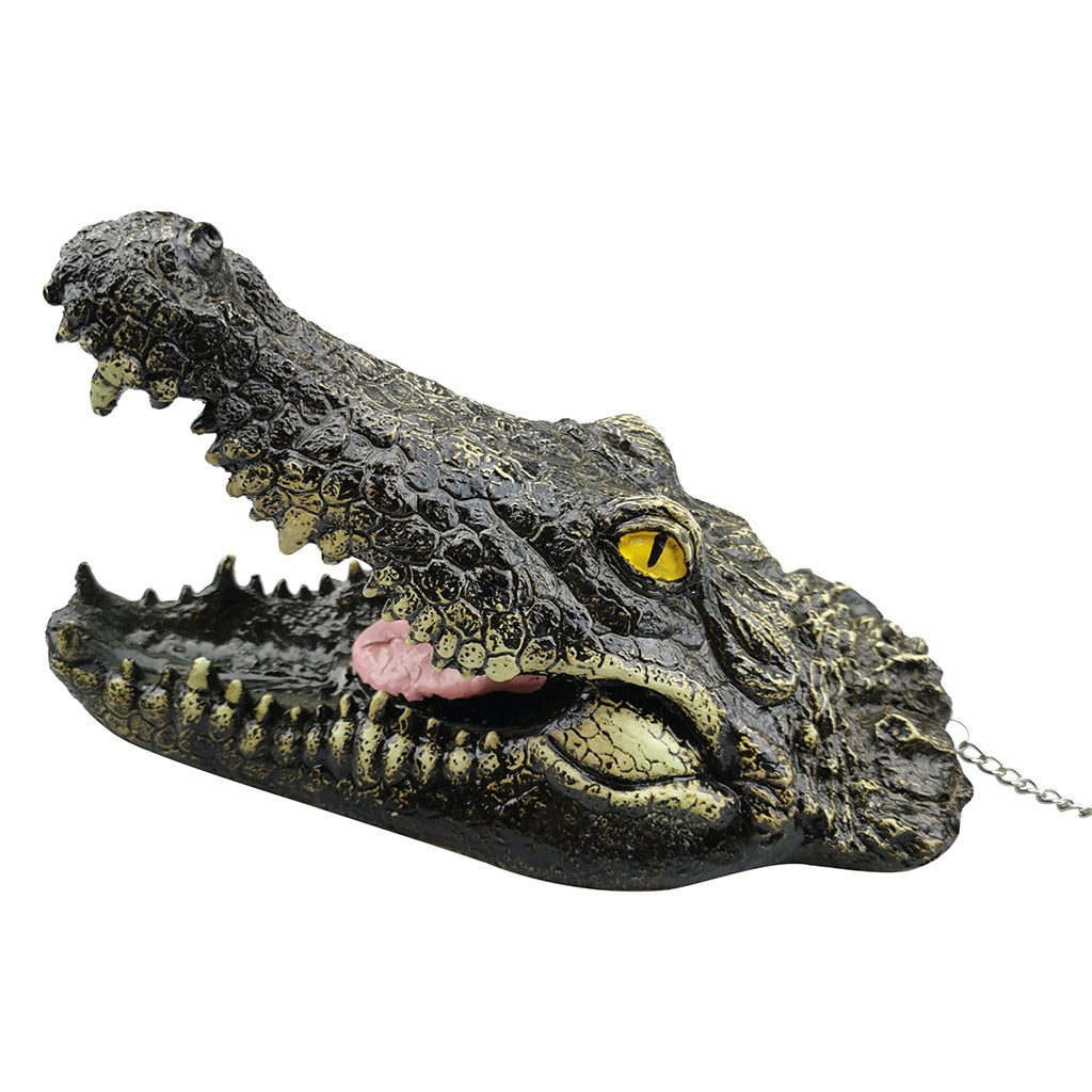 Floating Crocodile Head Water Garden Decor