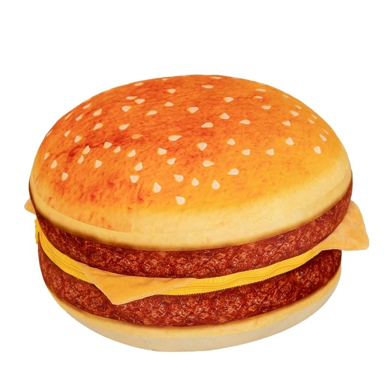 Cheese Burger Hamburger Stuffed Plush Throw Pillows Cushion Doll