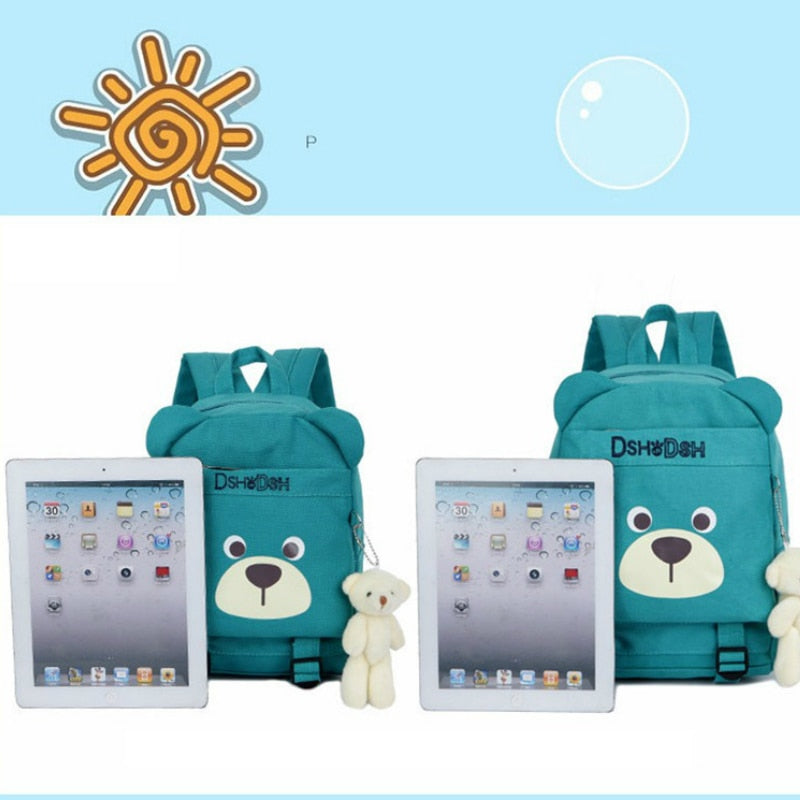 Cute Bear Face with Ears Children School Book Bag School Bag